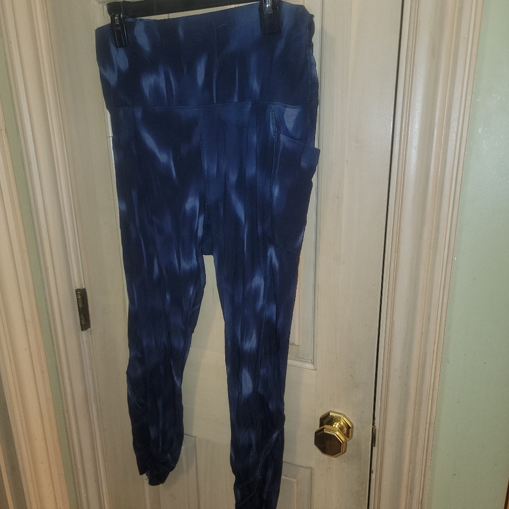 Members Mark Sz XXL Womens Plus Sz Zen Ankle Length High Rise Leggings Navy